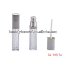 Clear Transparent Lip Gloss Plastic Balm Tube With Silver Cap